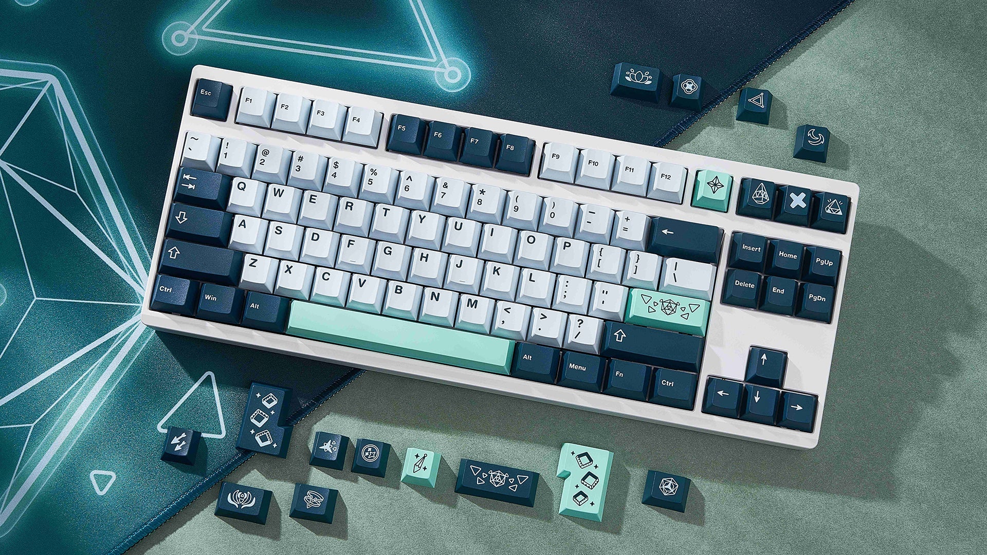 WS Entwined Flowers Keycaps Doubleshot PBT Cherry Profile