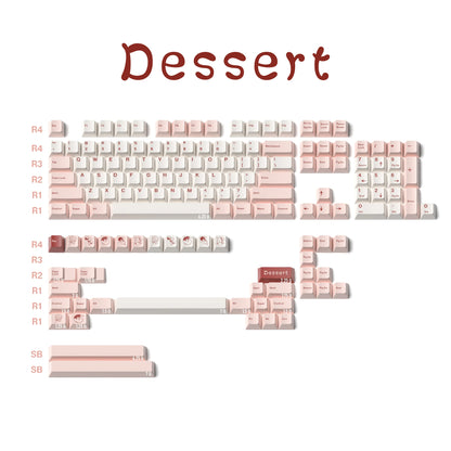JKDK Dessert Keycap Set Cherry Profile PBT Dye-Subbed