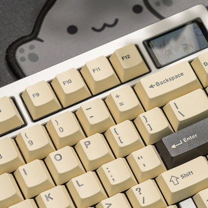 WS Creamy Charcoal Keycaps Doubleshot PBT Cherry Profile