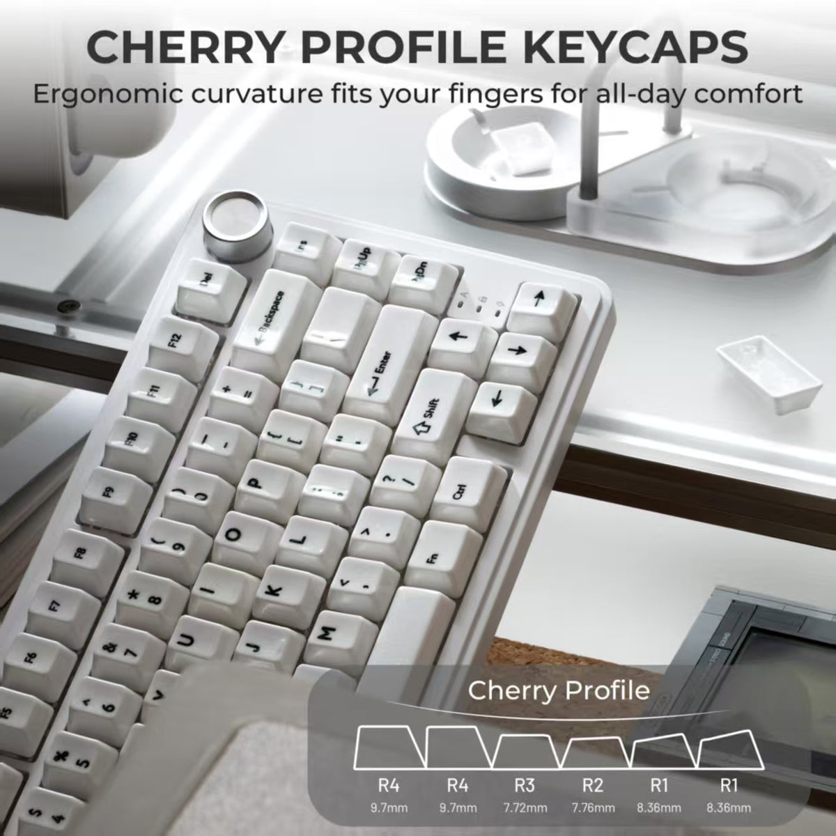XVX Glitter Ceramic Cherry Profile 120-Key Full Keycap Set