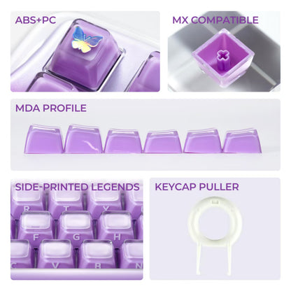 XVX Jelly R2 Side-Printed Translucent MDA Profile 122-Key Keycap Set