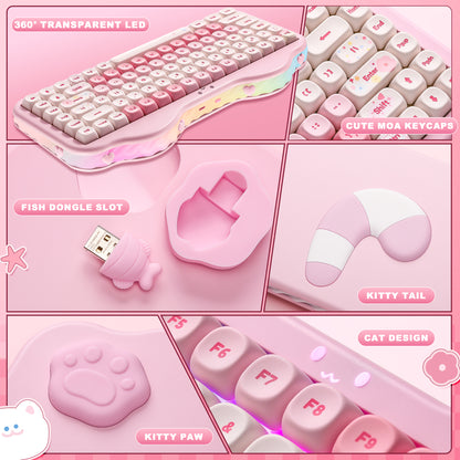 YUNZII C75 Cake Meow Wireless Mechanical Keyboard