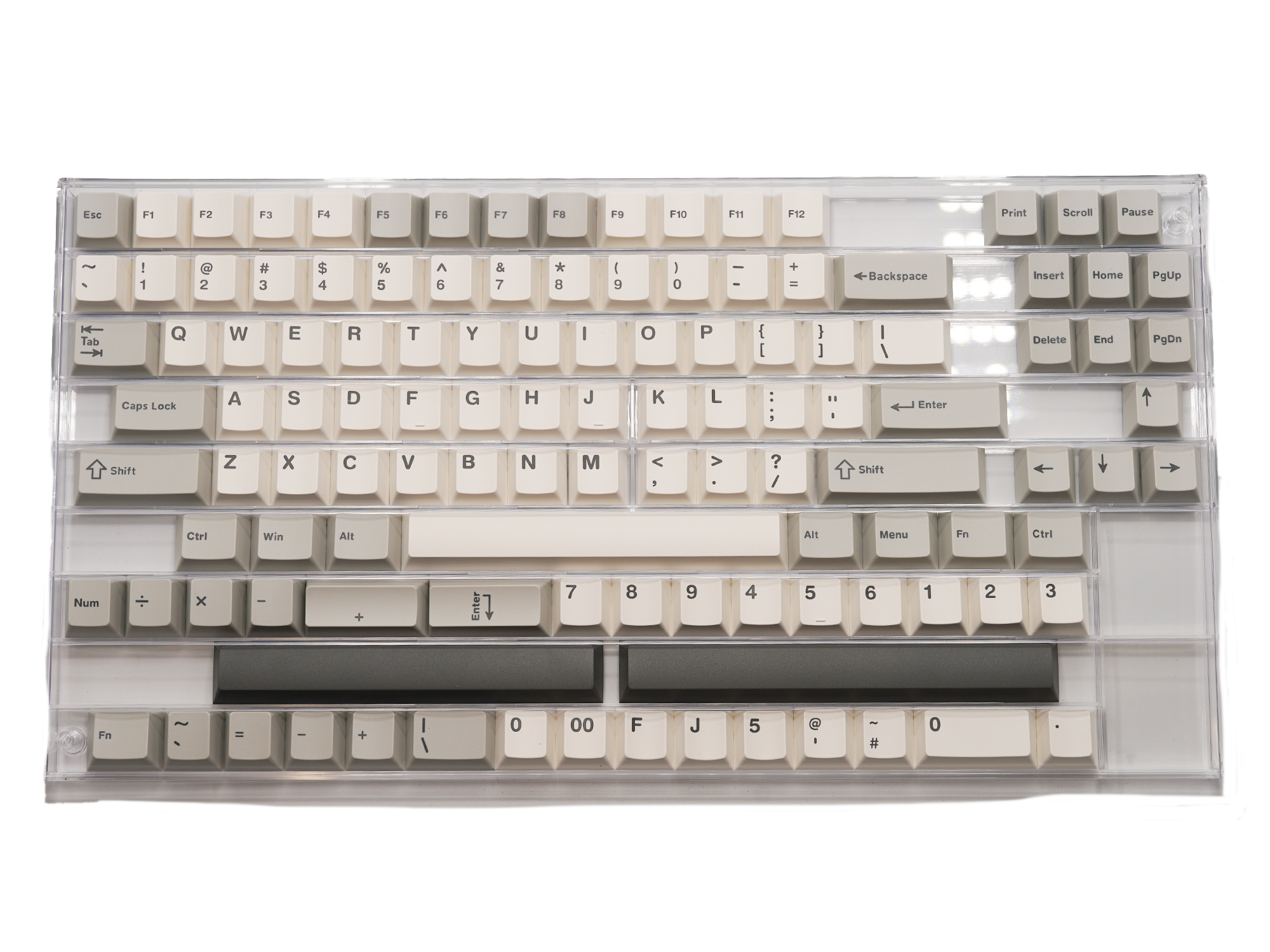 WS Gray Skies Keycaps Doubleshot PBT Cherry Profile