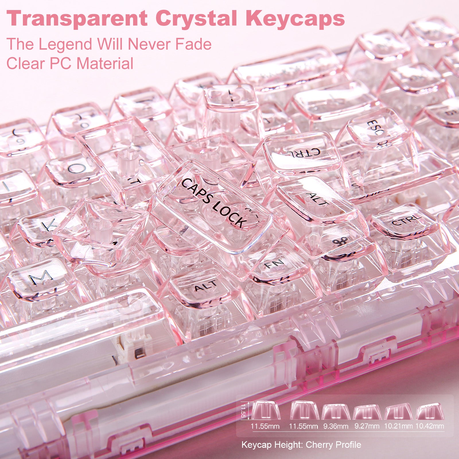 YUNZII X71 Transparent Wireless Mechanical Keyboard