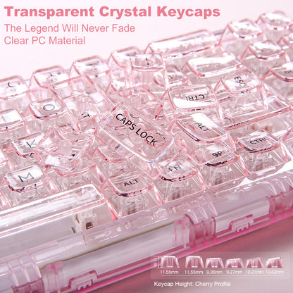 YUNZII X71 Transparent Wireless Mechanical Keyboard