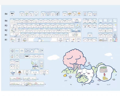 Xiaoba Chiikawa MOA Profile PBT Keycap Set