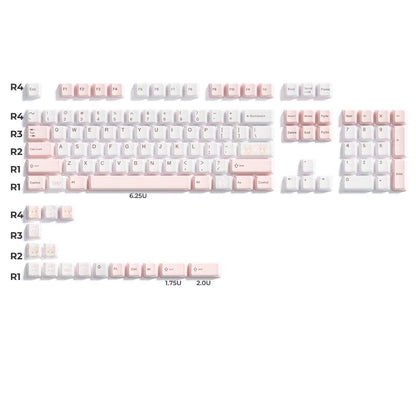 XVX Tea Time Ceramic Cherry Profile 120-Key Full Keycap Set