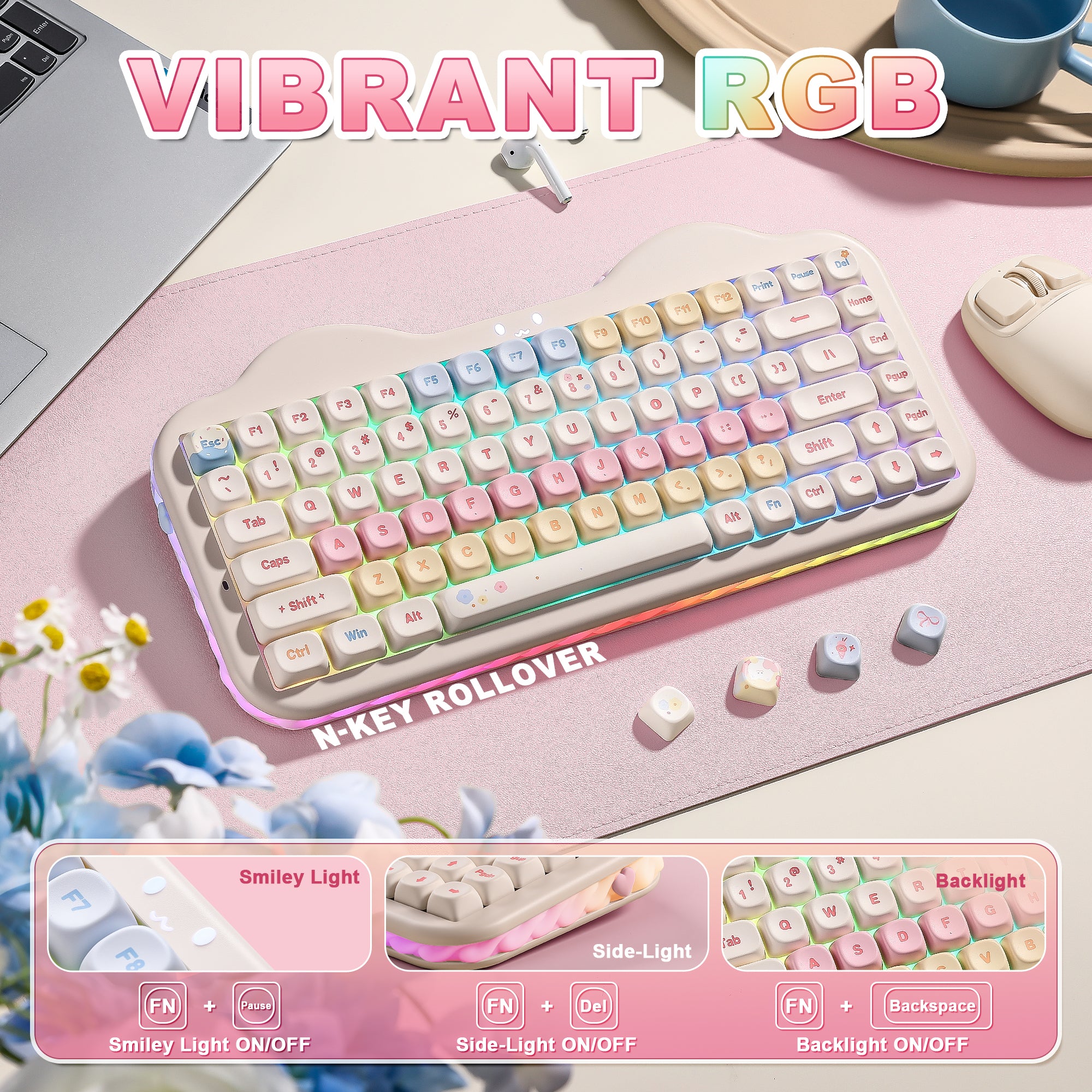 YUNZII C75 Cake Meow Wireless Mechanical Keyboard