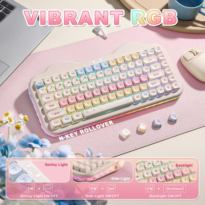 YUNZII C75 Cake Meow Wireless Mechanical Keyboard
