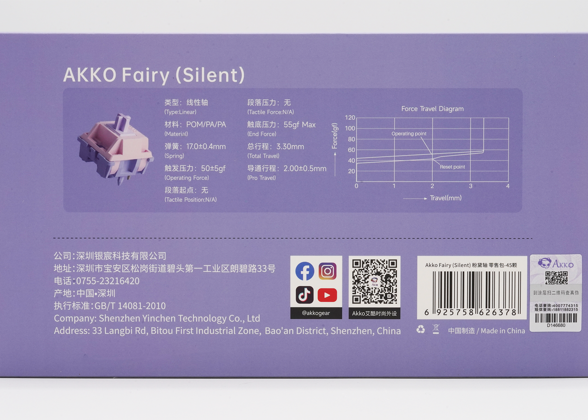 Akko Fairy Silent Linear Switches