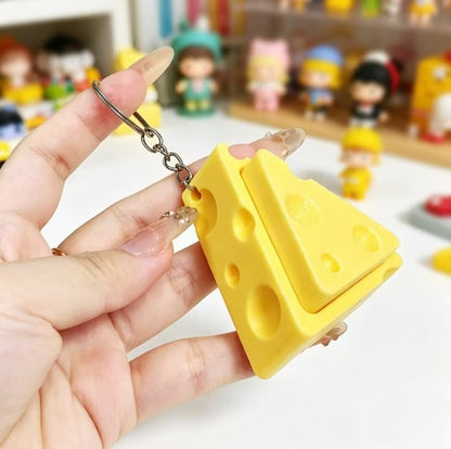 Cheese Keychain Fidget Keychain