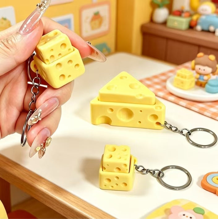 Cheese Keychain Fidget Keychain