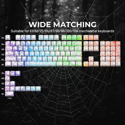 XVX IMD Spider Web Shine-Through OEM Profile 118-Key Keycap Set