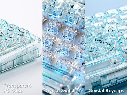 YUNZII X71 Transparent Wireless Mechanical Keyboard