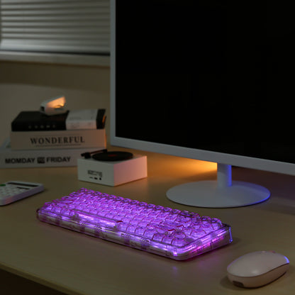 YUNZII X71 Transparent Wireless Mechanical Keyboard