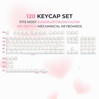 XVX Glaze Ceramic Cherry Profile 120-Key Full Keycap Set
