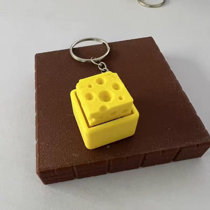 Cheese Keychain Fidget Keychain