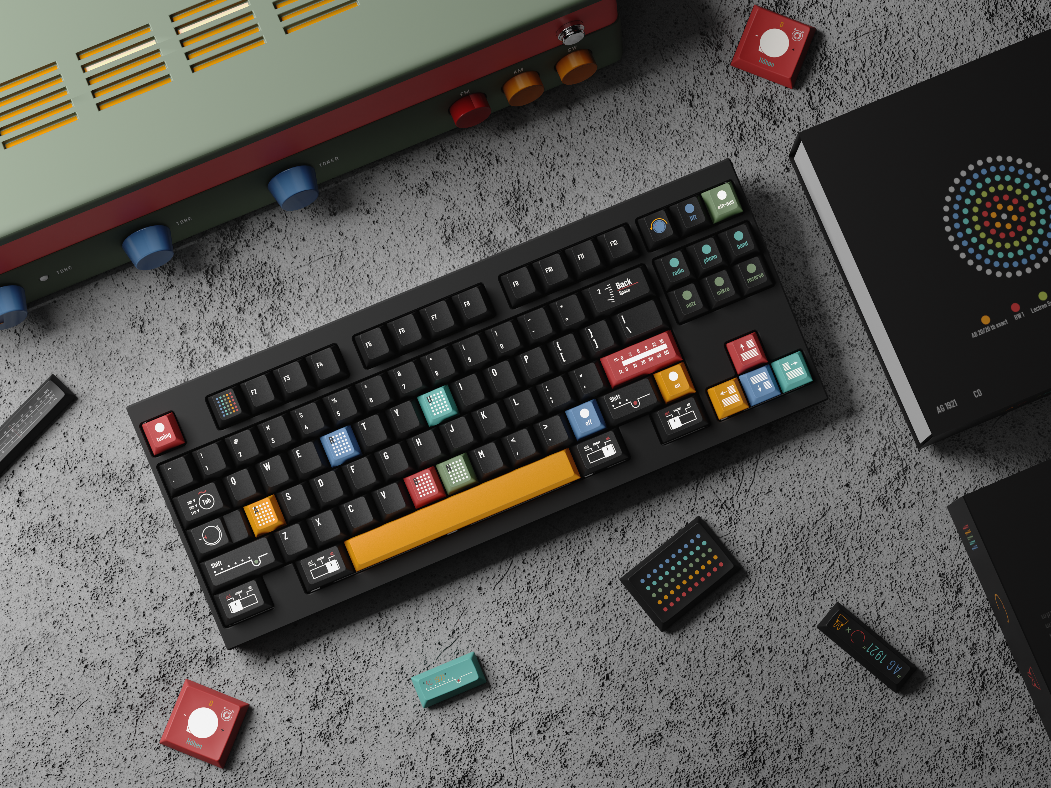 Tutkeys AG1921 DARK Braun Keycap Set