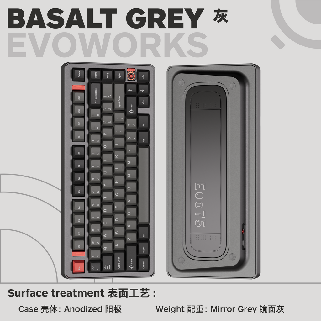 Evoworks Evo75 Black メカニカルキーボード Evo75 Tri-Mode 75% Mechanical Keyboard – Premium & Prebuilt