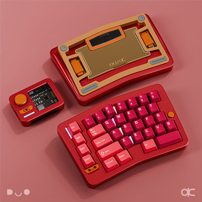 Qwertykeys QK Alice Duo - Split Ergonomic Mechanical Keyboard Red