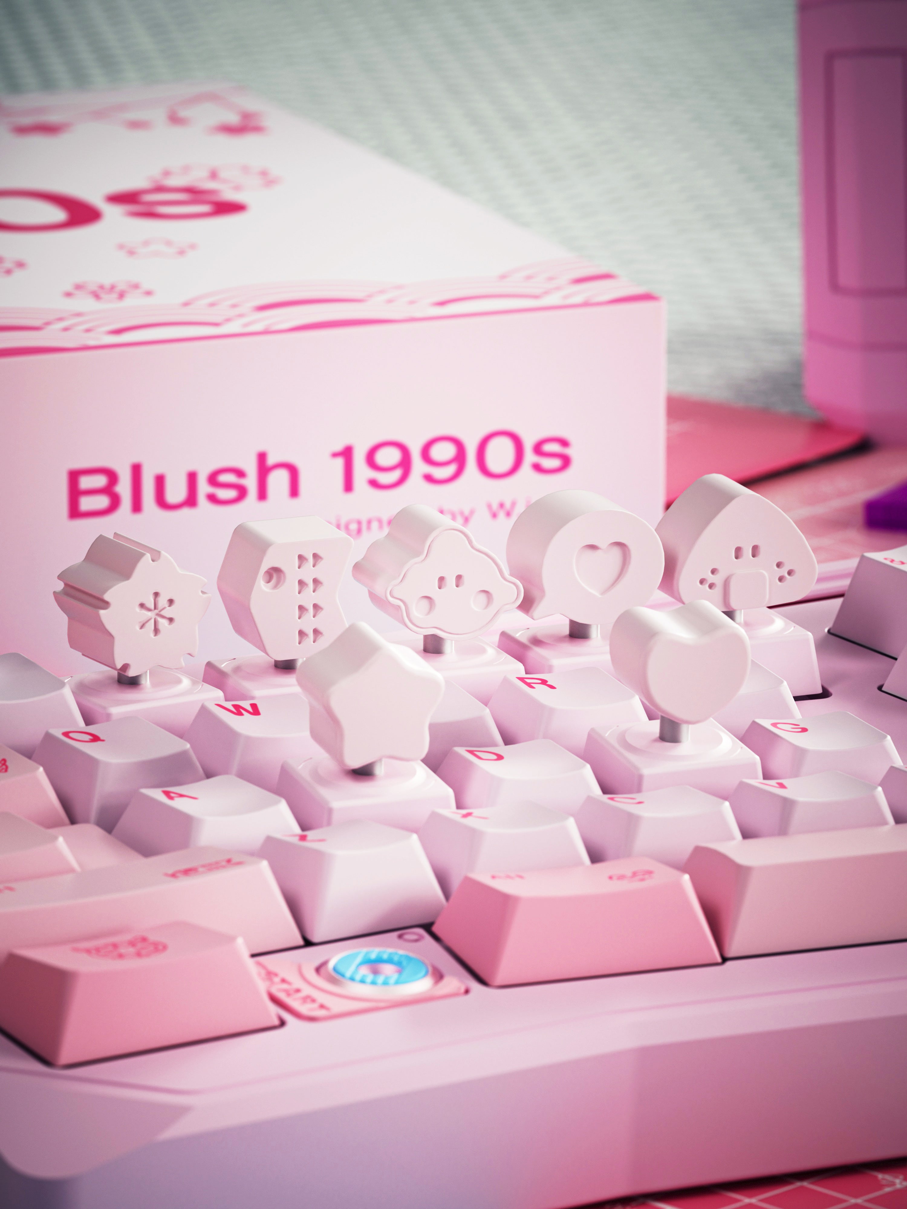 80Retros Blush Artisan Keycap