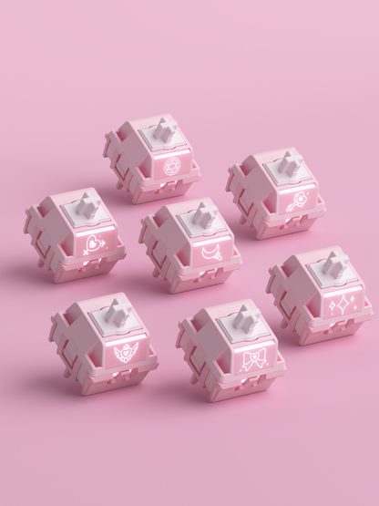 HMX x 80Retros Blush Charm HE Magnetic Linear Switches (10PCS)