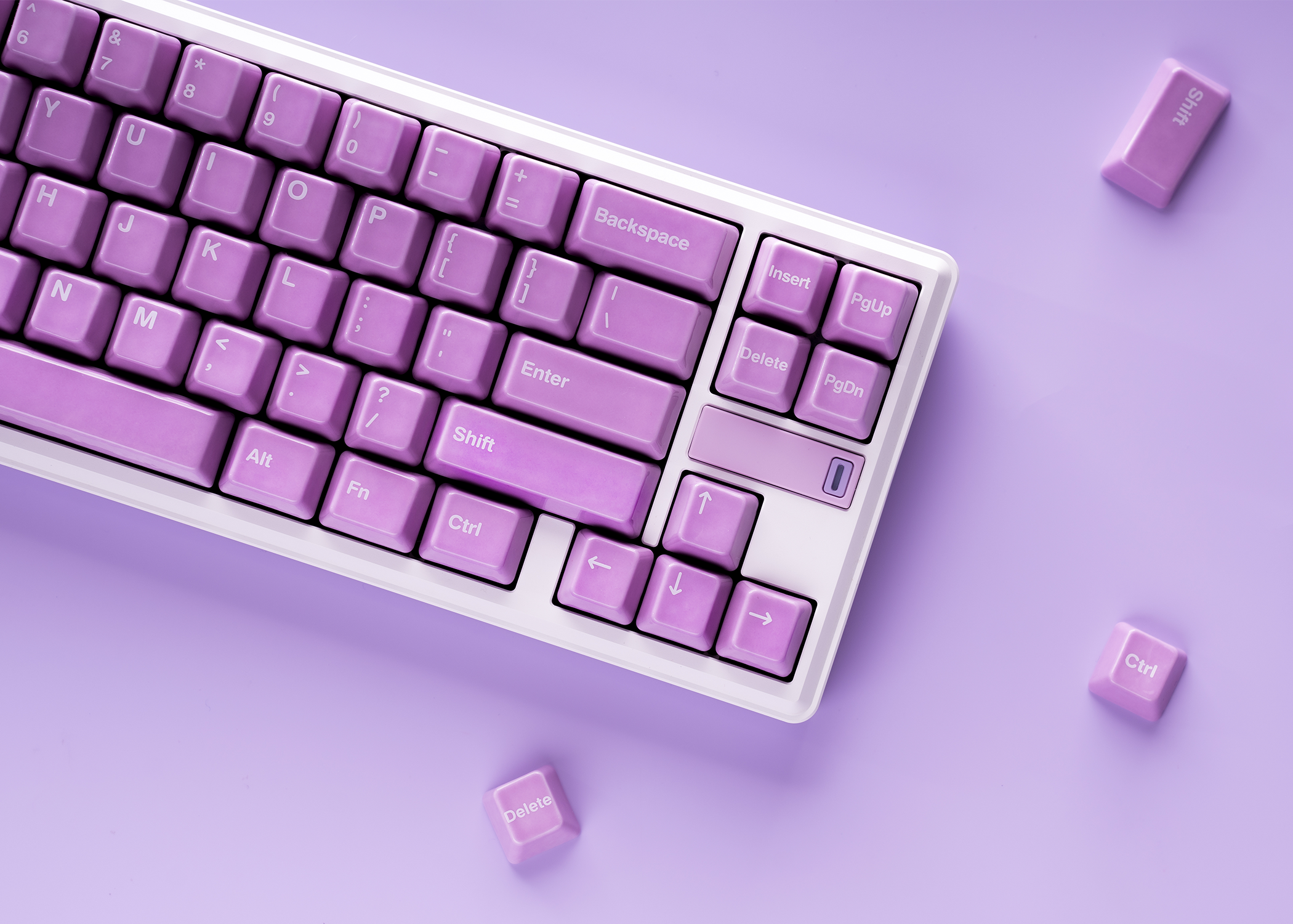 Cerakey Ceramic Keycap Full Set V2 - Purple