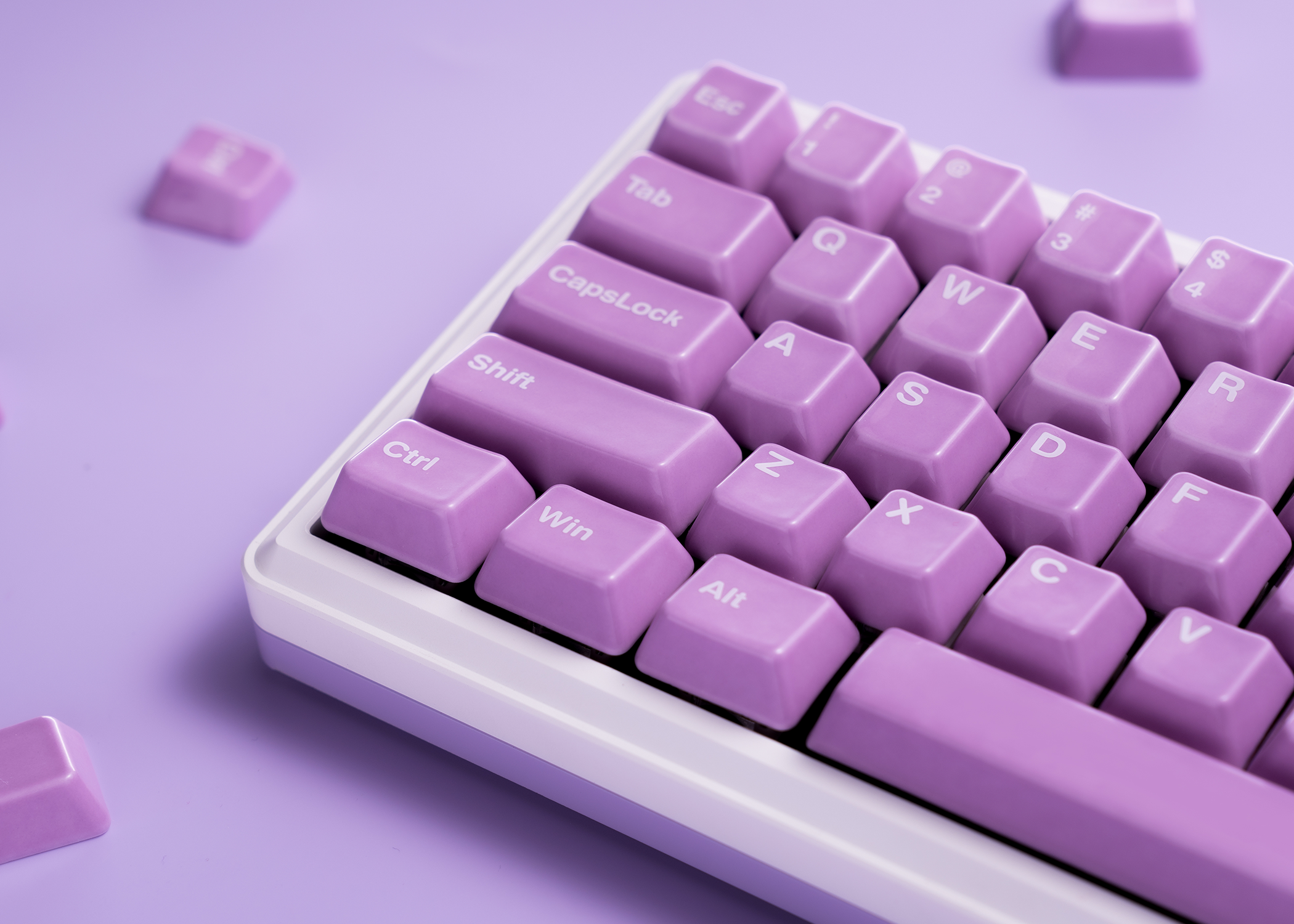 Cerakey Ceramic Keycap Full Set V2 - Purple