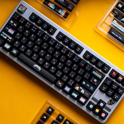 Soulcat Rainbow Kitty Keycap - PBT Cherry Profile All in One Set