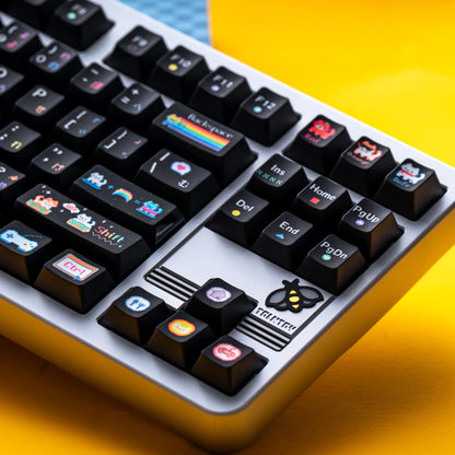 Soulcat Rainbow Kitty Keycap - PBT Cherry Profile All in One Set