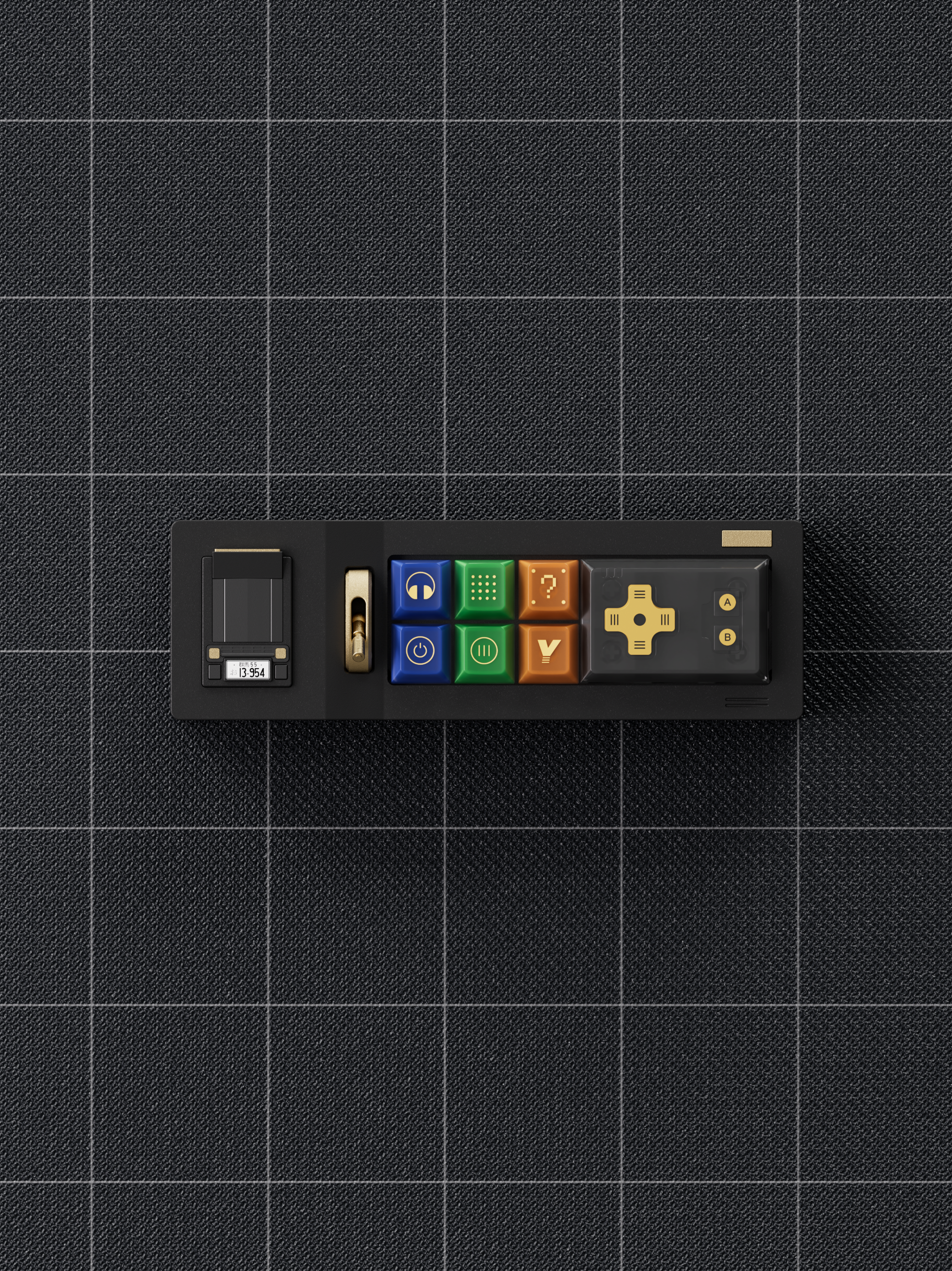 80Retros Game 1989 Keycaps Black and Gold – Cherry Profile