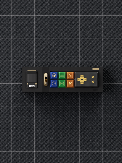 80Retros Game 1989 Keycaps Black and Gold – Cherry Profile