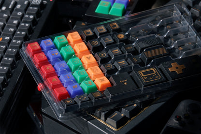 80Retros Game 1989 Keycaps Black and Gold – Cherry Profile