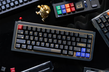 80Retros Game 1989 Keycaps Black and Gold – Cherry Profile
