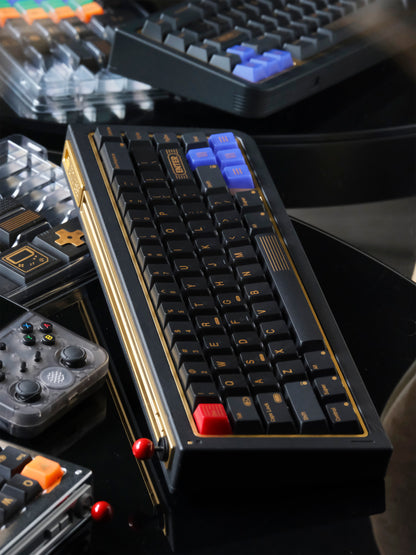 80Retros Game 1989 Keycaps Black and Gold – Cherry Profile