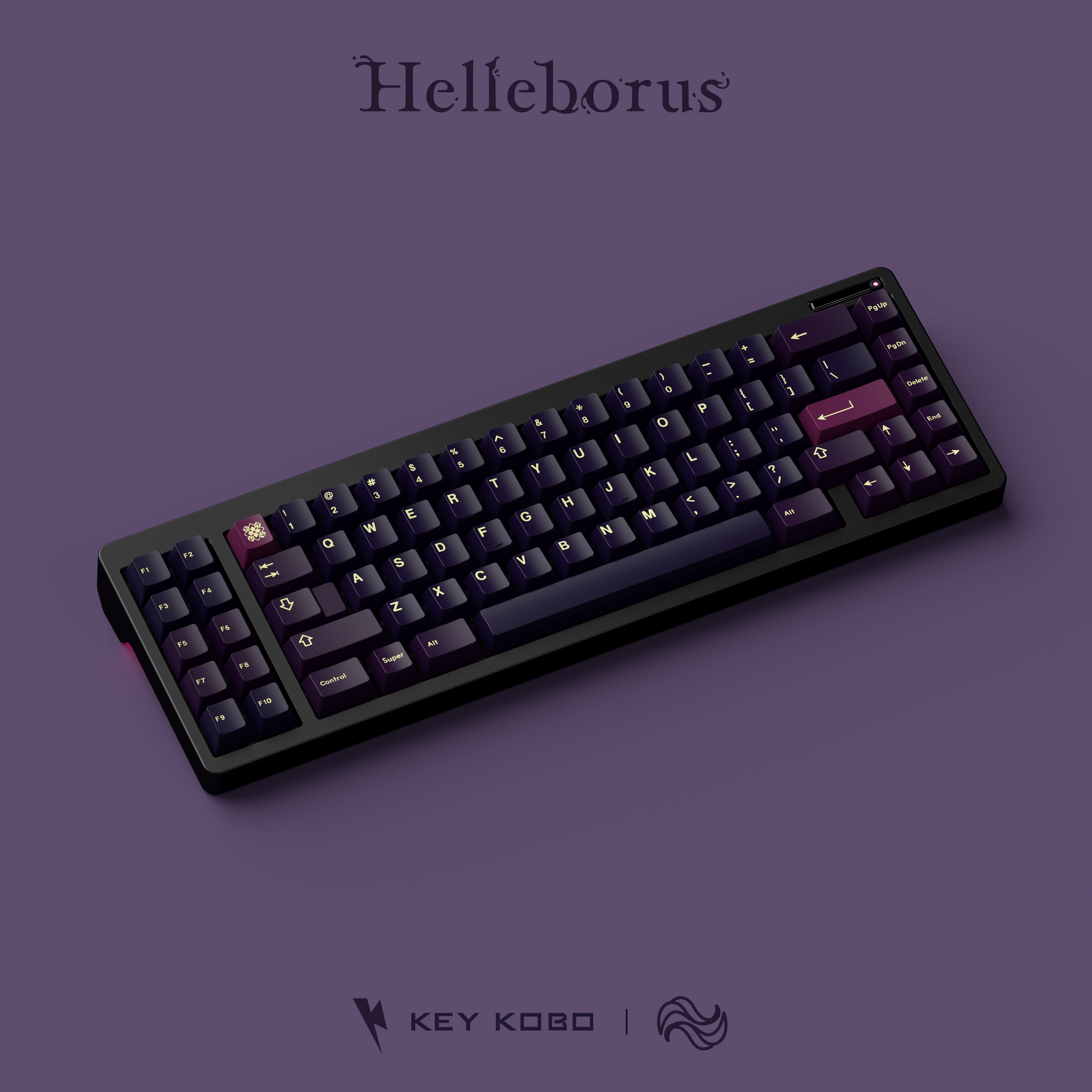 Keykobo Helleborus ABS Double-shot Keycap Set 