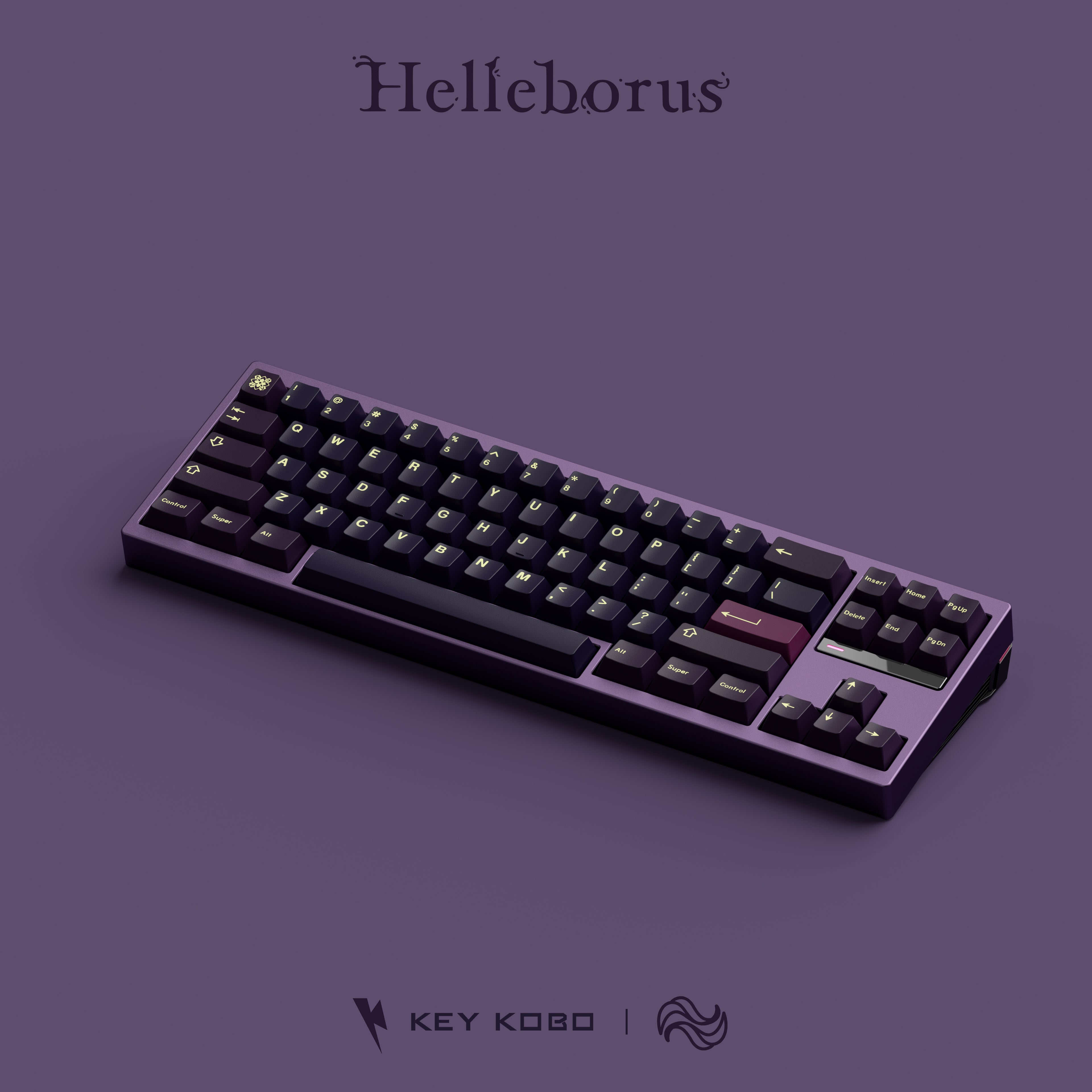 Keykobo Helleborus ABS Double-shot Keycap Set 