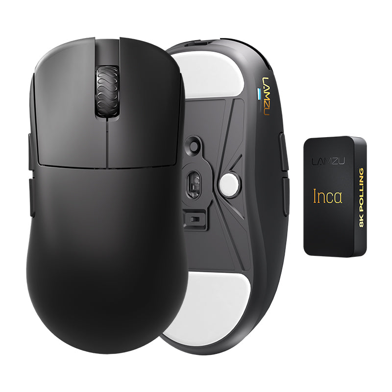 Lamzu Inca 8K Ultra Lightweight Wireless Gaming Mouse, Black