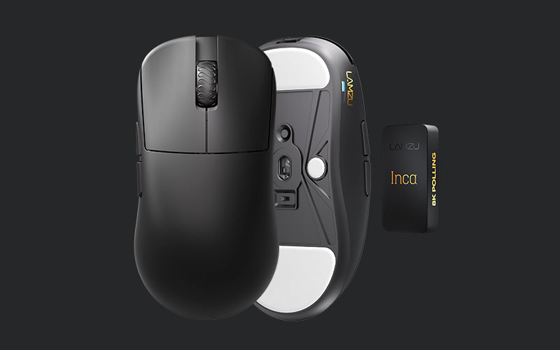 Lamzu Inca 8K Ultra Lightweight Wireless Gaming Mouse, Black