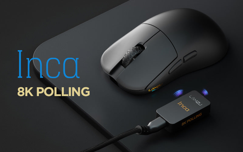 Lamzu Inca 8K Ultra Lightweight Wireless Gaming Mouse, Black