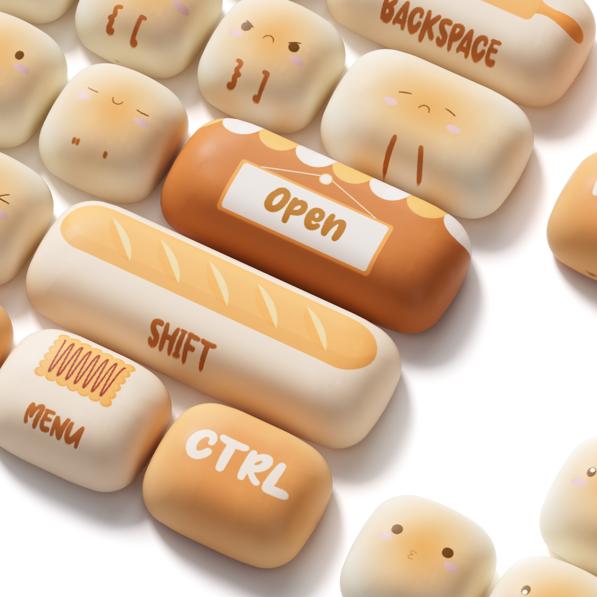 Akko Bun Wonderland Keycap Set