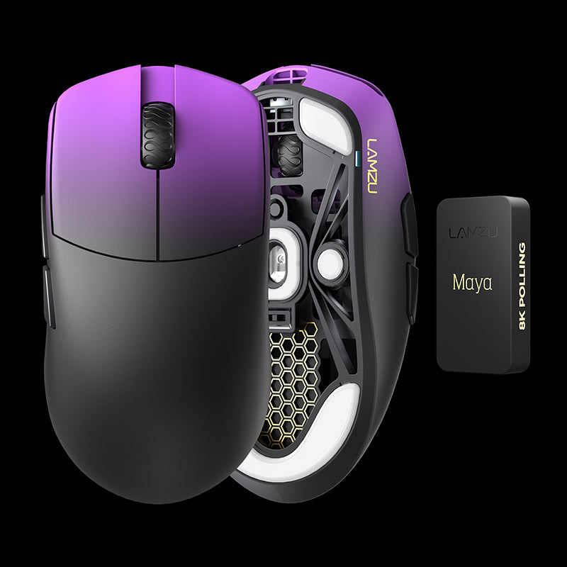 Lamzu Maya Champions 8K Gaming Mouse Purple‑Shadow