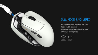 Lamzu Maya X 8K 8KHz Wireless Gaming Mouse, Black & White Color Selection