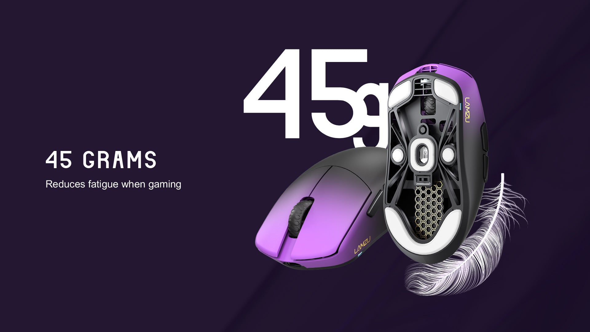 Lamzu Maya Champions 8K Gaming Mouse Purple‑Shadow