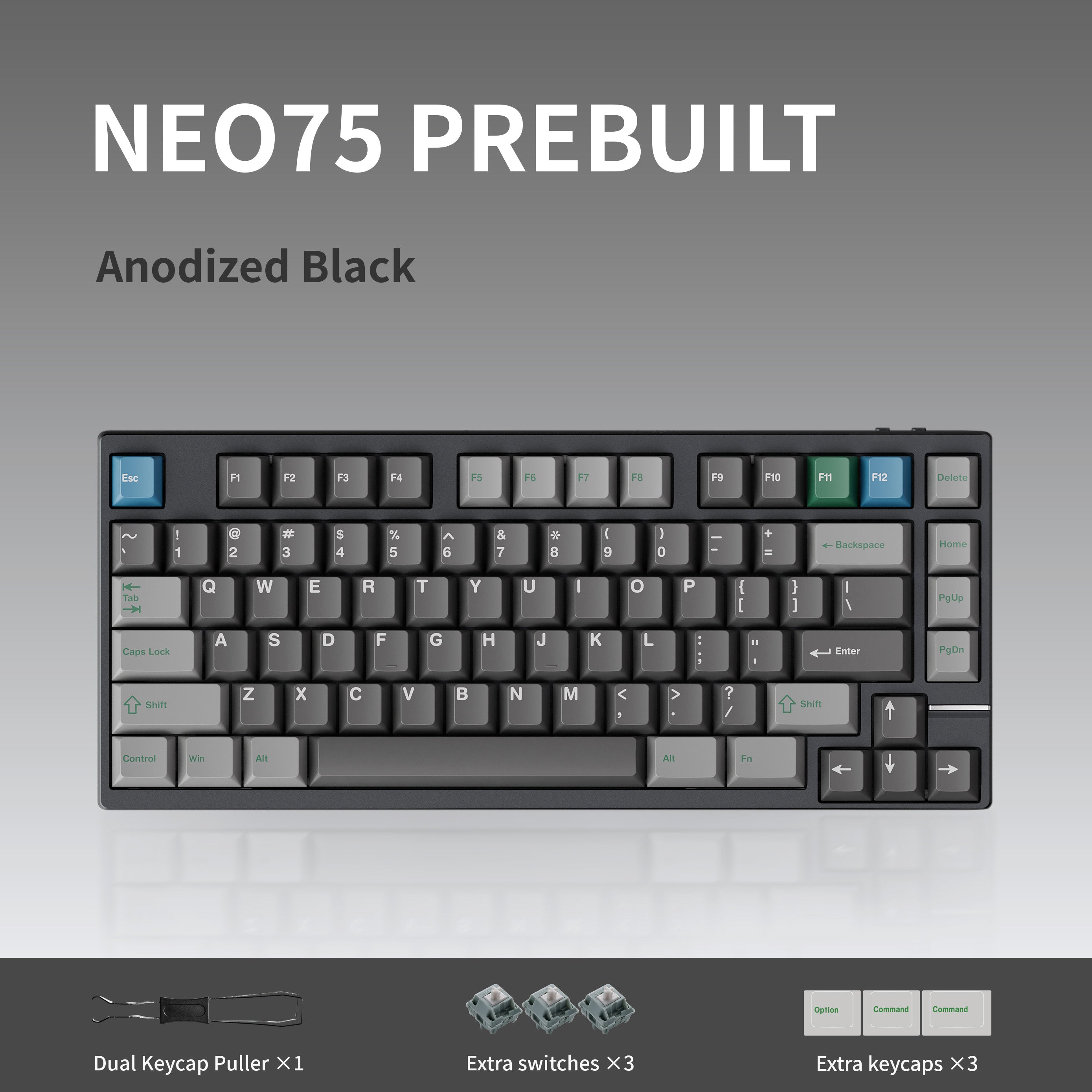 Neo75 Prebuilt Keyboard 75% Layout Mechanical Keyboard – LumeKeebs