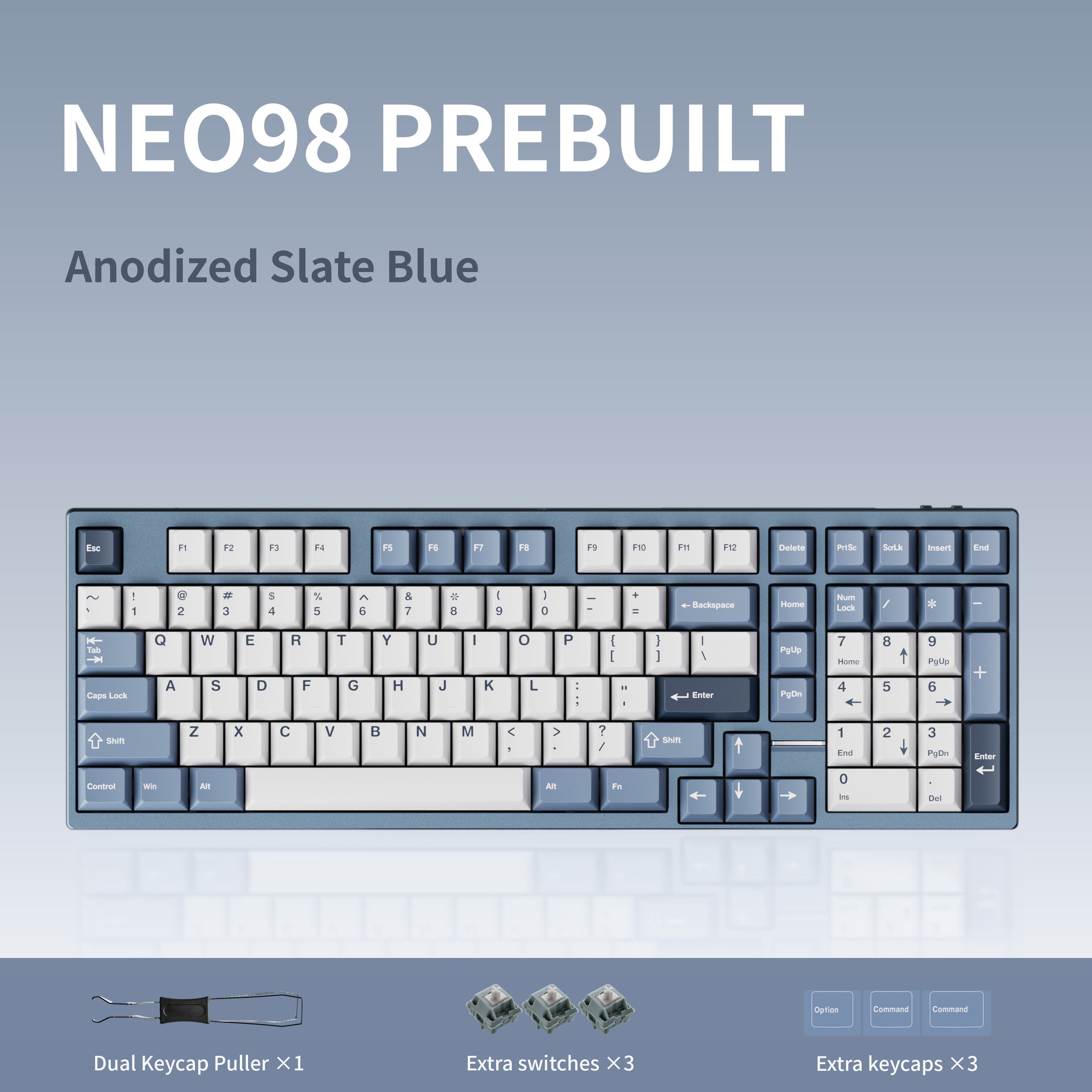 Neo98 Mechanical Keyboard Prebuilt - Compact Full Size Keyboard with ...
