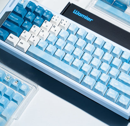 Womier Snow Keycap Set – Blue & White PBT Keycap Set