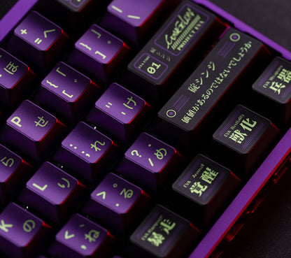 Womier EVA-01 Purple & Green Metal-Style PBT Keycap Set