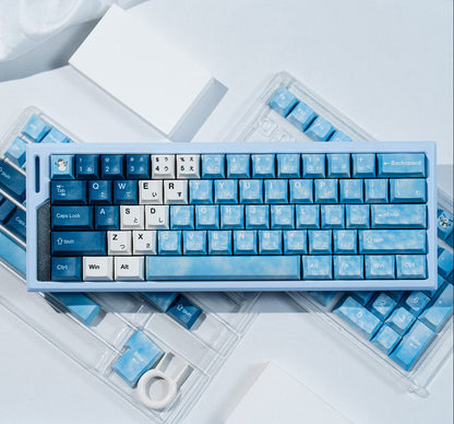 Womier Snow Keycap Set – Blue & White PBT Keycap Set