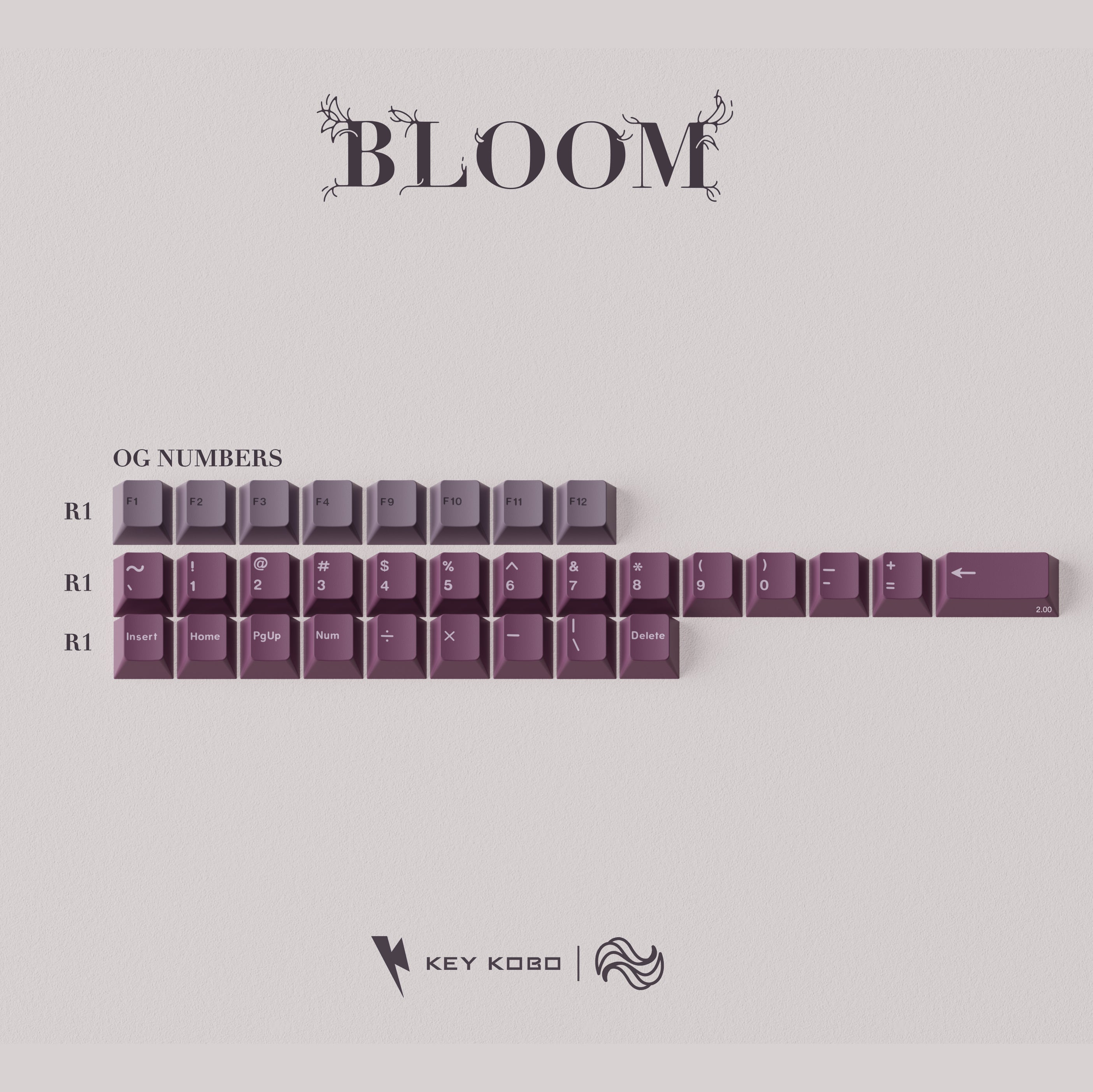 Keykobo Bloom Keycap Set ABS Double-shot Keycap Set